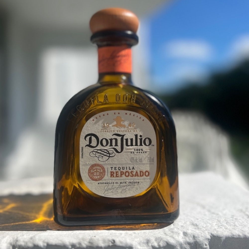 Don Julio Reposado Tequila Square Brown Bottle for Crafts Collecting Decanter